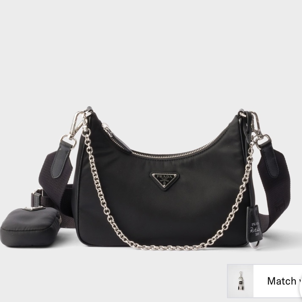 Prada Black Re-Edition 2005 shoulder/crossbody bag